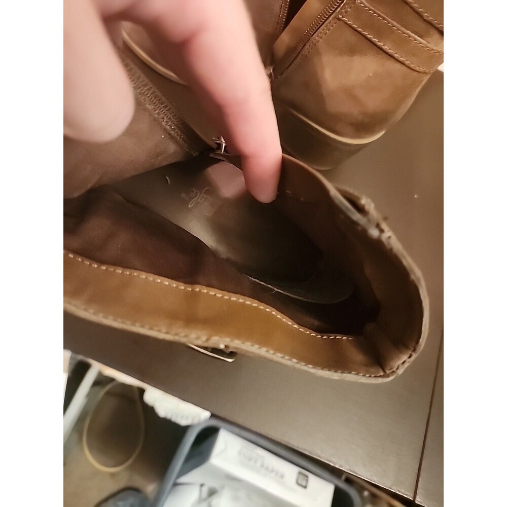 Women's American Eagle Outfitters Brown Ankle Boots Size 8 - Casual Side Zip Boo - Picture 5 of 7